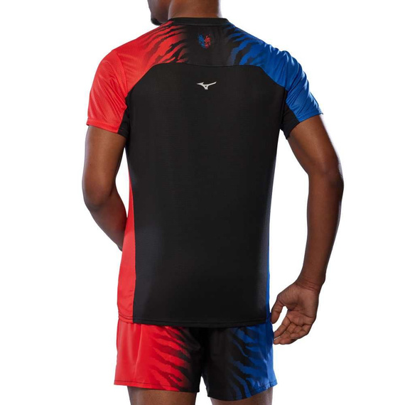 Koszulka do biegania MIZUNO Graphic Tee(M) Oni Red/Oni Blue
