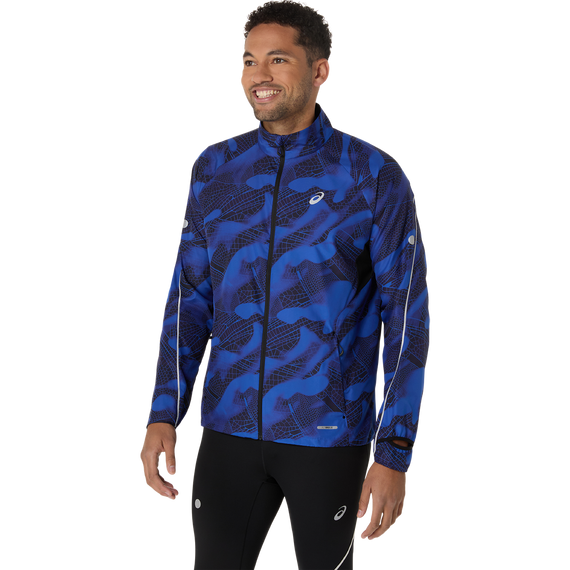 Kurtka do biegania Asics ROAD LITE-SHOW PACKABLE JACKET Performance Black/Dark Cobalt