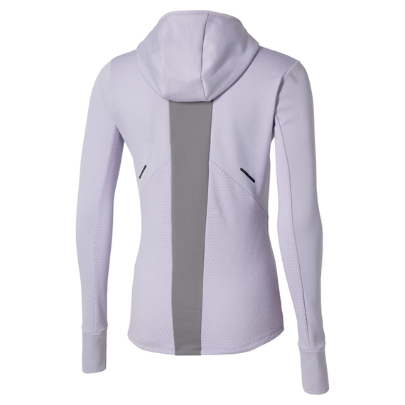 Damska ocieplana bluza do biegania MIZUNO Active Warmalite Hooded Long Sleeve Top Icelandic Blue