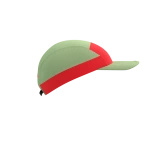 Czapka do biegania COMPRESSPORT 5 PANEL LIGHT CAP Nile/Fluo Red