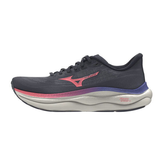 Buty do biegania damskie Mizuno WAVE SKY 9 Odyssey Gray/Striking Coral/Ir