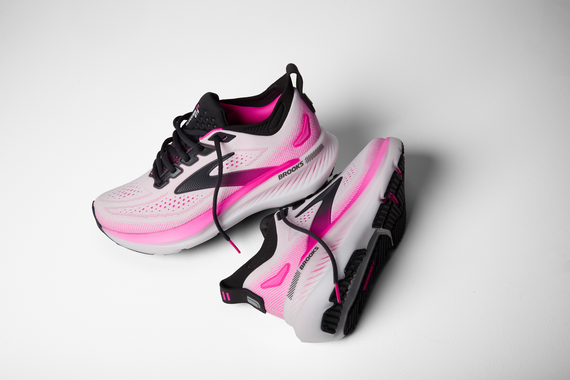 Buty do biegania damskie Brooks GLYCERIN GTS 23 White/Phantom/ Cyber Pink