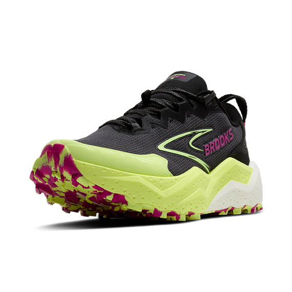 Buty do biegania trailowe damskie Brooks CALDERA 8 Grey/Black/Lime