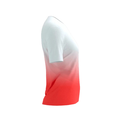 Koszulka damska Compressport PERFORMANCE SS T-SHIRT Fluo Red/White