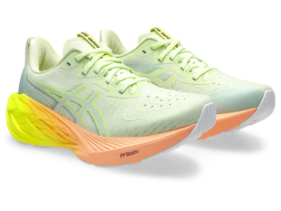 Buty do biegania damskie Asics NOVABLAST™ 4 W PARIS Cool Matcha/Safety Yellow