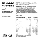 Tabletki nawadniające SIS GO HYDRO Cola + kofeina, 20x4,2g