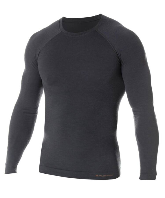 Koszulka termoaktywna Brubeck ACTIVE WOOL LS12820 Grafitowa