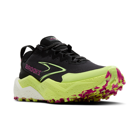 Buty do biegania trailowe damskie Brooks CALDERA 8 Grey/Black/Lime