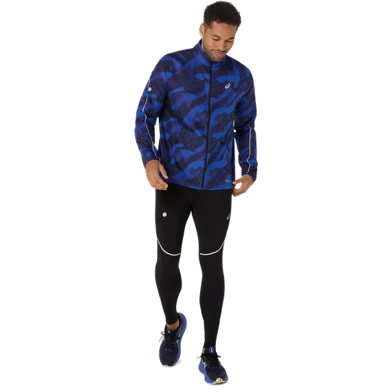 Kurtka do biegania Asics ROAD LITE-SHOW PACKABLE JACKET Performance Black/Dark Cobalt