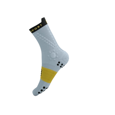 Skarpety COMPRESSPORT ProRacing Socks V4 TRAIL Grey Dawn/Ceylon Yellow