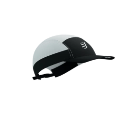 Czapka do biegania COMPRESSPORT 5 PANEL LIGHT CAP White/Black