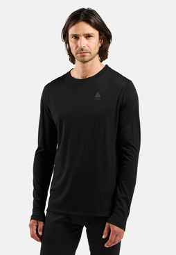 Koszulka termoaktywna z długim rękawem męska ODLO Merino 160 BL Top Crew Neck l/s czarna