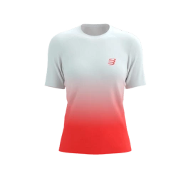 Koszulka damska Compressport PERFORMANCE SS T-SHIRT Fluo Red/White