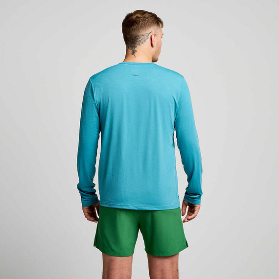 Koszulka męska Saucony Stopwatch Long Sleeve - Bayside Heather