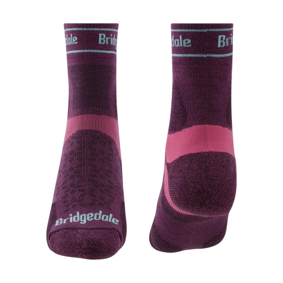 Skarpety damskie Bridgedale Trail Run Ultra Light T2 Merino Sport 3/4 Crew Damson