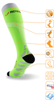 Podkolanówki kompresyjne ROYAL BAY® Neon+Reflective Strong
