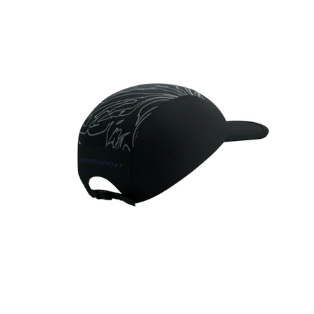 Czapka do biegania COMPRESSPORT 5 PANEL LIGHT CAP AURORA Black/Aurora