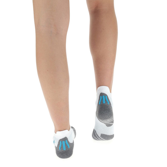 Skarpety do biegania damskie UYN WOMAN RUN 2IN SOCKS WHITE/TURQUOISE