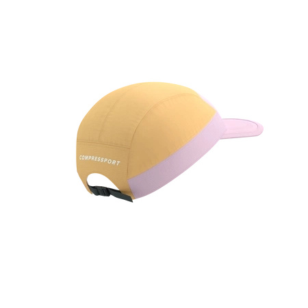 Czapka do biegania COMPRESSPORT 5 PANEL LIGHT CAP Buff Orange/Roseate
