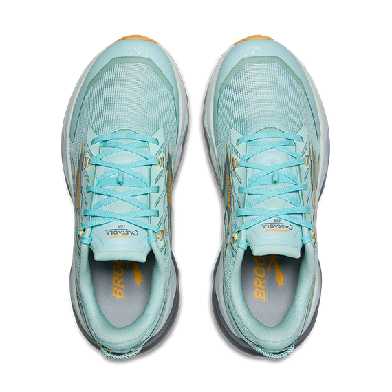 Buty do biegania trailowe damskie Brooks CASCADIA 19 Clearwater/Primer Grey/Apricot