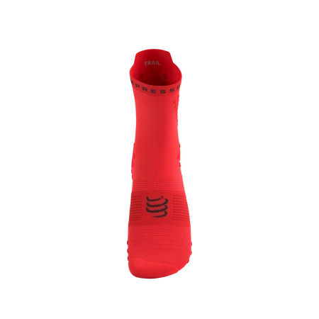 Skarpety COMPRESSPORT ProRacing Socks V4 TRAIL Fluo Red/Black