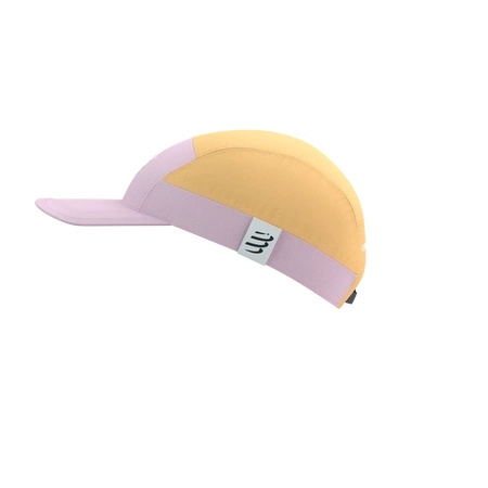 Czapka do biegania COMPRESSPORT 5 PANEL LIGHT CAP Buff Orange/Roseate