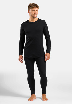 Legginsy termoaktywne męskie ODLO Merino 160 BL Bottom Long czarne
