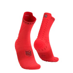Skarpety COMPRESSPORT ProRacing Socks V4 TRAIL Fluo Red/Black