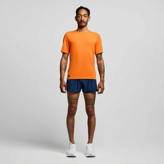 Koszulka męska Saucony Stopwatch Short Sleeve - Pepper Heather