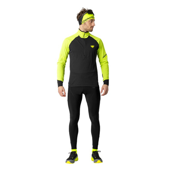 Koszulka/bluza do biegania DYNAFIT Alpine Longsleeve 1/2 Zip Tee M Ultra Yellow