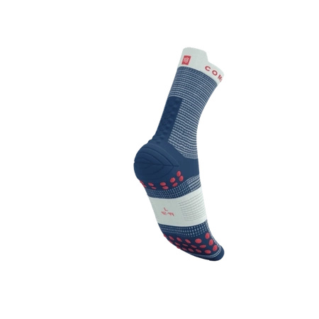 Skarpety COMPRESSPORT ProRacing Socks V4 Run High Blues/Sugar