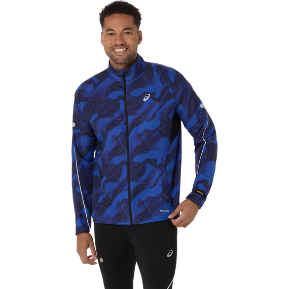 Kurtka do biegania Asics ROAD LITE-SHOW PACKABLE JACKET Performance Black/Dark Cobalt