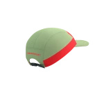 Czapka do biegania COMPRESSPORT 5 PANEL LIGHT CAP Nile/Fluo Red