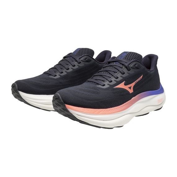 Buty do biegania damskie Mizuno WAVE SKY 9 Odyssey Gray/Striking Coral/Ir