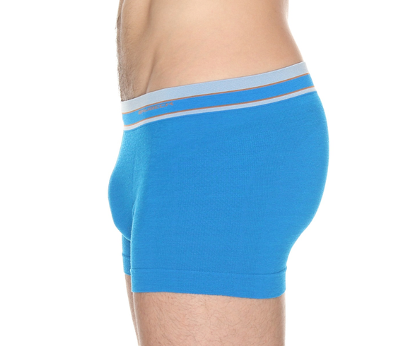 Bokserki Brubeck ACTIVE WOOL BX10870 Niebieskie