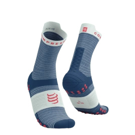 Skarpety COMPRESSPORT ProRacing Socks V4 Run High Blues/Sugar