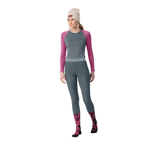 Koszulka termoaktywna damska DYNAFIT TOUR LIGHT MERINO W L/S TEE Magenta