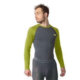 Koszulka termoaktywna DYNAFIT TOUR LIGHT MERINO M L/S TEE Golden Lime