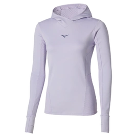 Damska ocieplana bluza do biegania MIZUNO Active Warmalite Hooded Long Sleeve Top Icelandic Blue