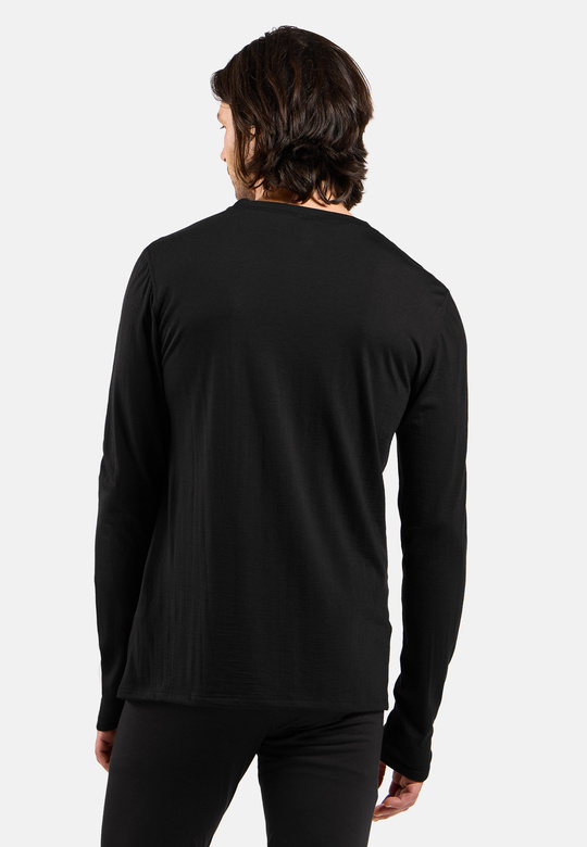 Koszulka termoaktywna z długim rękawem męska ODLO Merino 160 BL Top Crew Neck l/s czarna