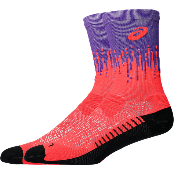 Skarpety do biegania Asics PERFORMANCE RUN SOCK CREW TOKYO Flash Red/Edo Purple