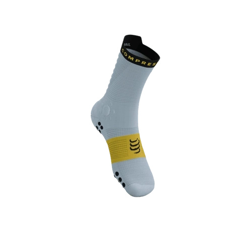 Skarpety COMPRESSPORT ProRacing Socks V4 TRAIL Grey Dawn/Ceylon Yellow