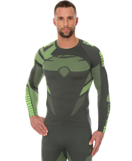 Bluza termoaktywna Brubeck DRY LS13080 Grafit/Limonka