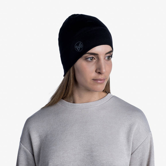 Czapka Buff® BUFF® MERINO LIGHTWEIGHT BEANIE SOLID BLACK