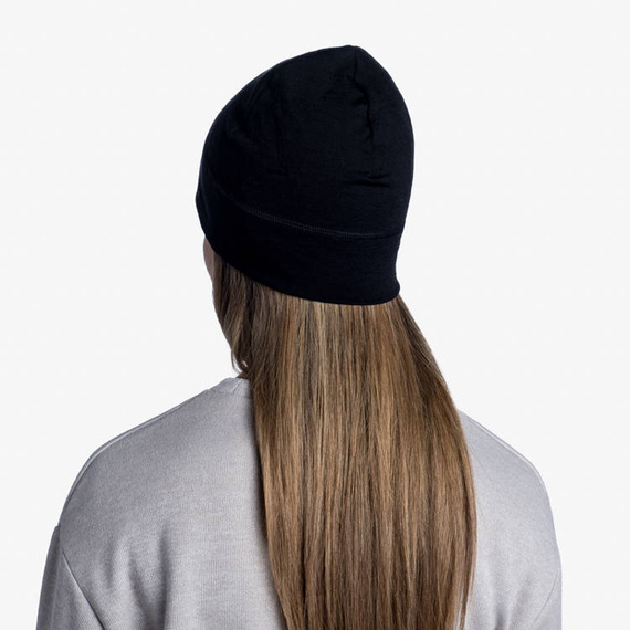 Czapka Buff® BUFF® MERINO LIGHTWEIGHT BEANIE SOLID BLACK