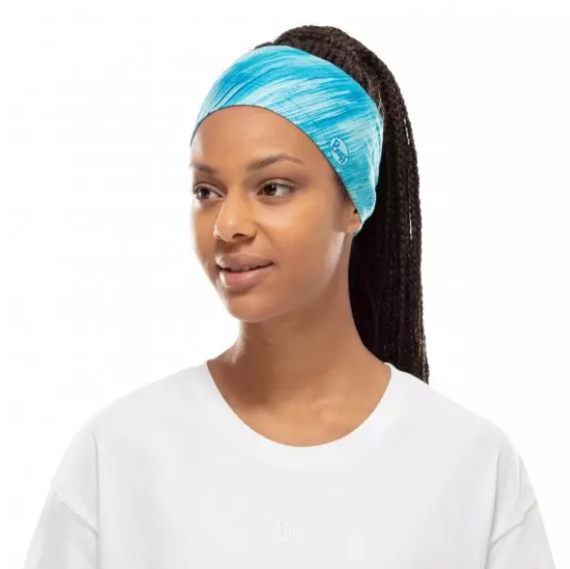Opaska BUFF Coolnet UV+ Tapered Headband PIXELINE TURQIUSE