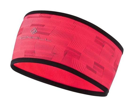 Rękawiczki do biegania RONHILL AFTERLIGHT HEADBAND Hot Pink/Reflect